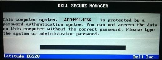 dell 1f66 bios password