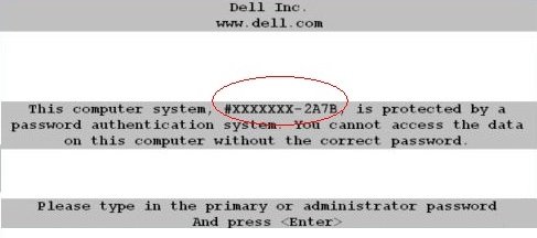 dell 2a7b bios password