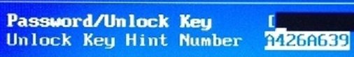 dell unlock key hint number password